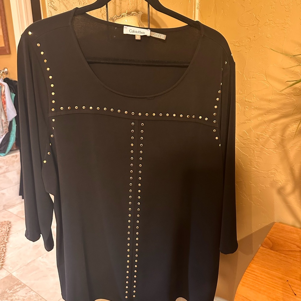 Calvin Klein Black Top with Stud Details